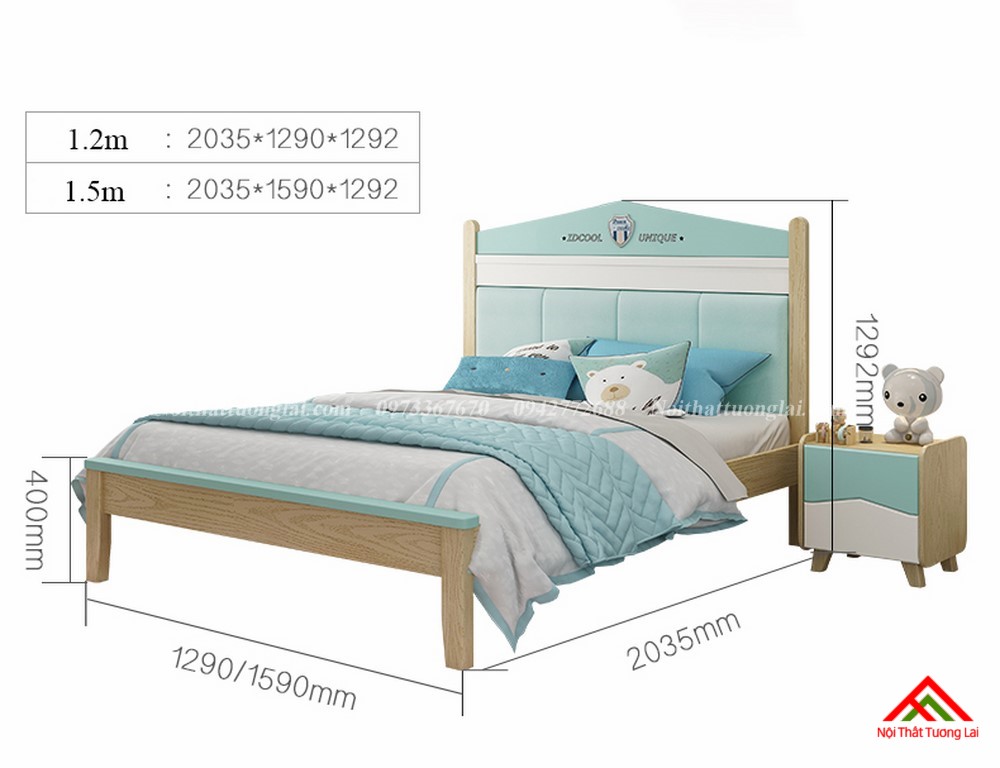 Giường ngủ cho bé trai GB6809 thiết kế an toàn 10