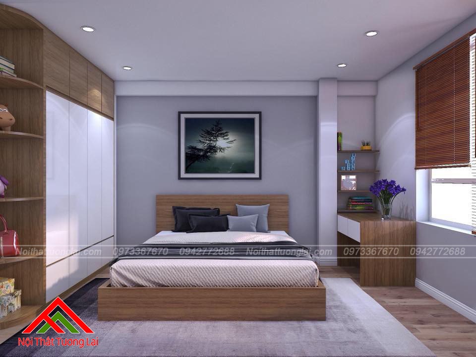 Giường ngủ thiết kế đơn giản, hiện đại GN6806