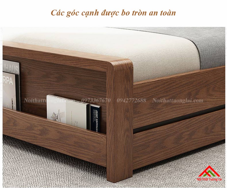 Giường ngủ gỗ tự nhiên có thêm giường phụ GN6823 10