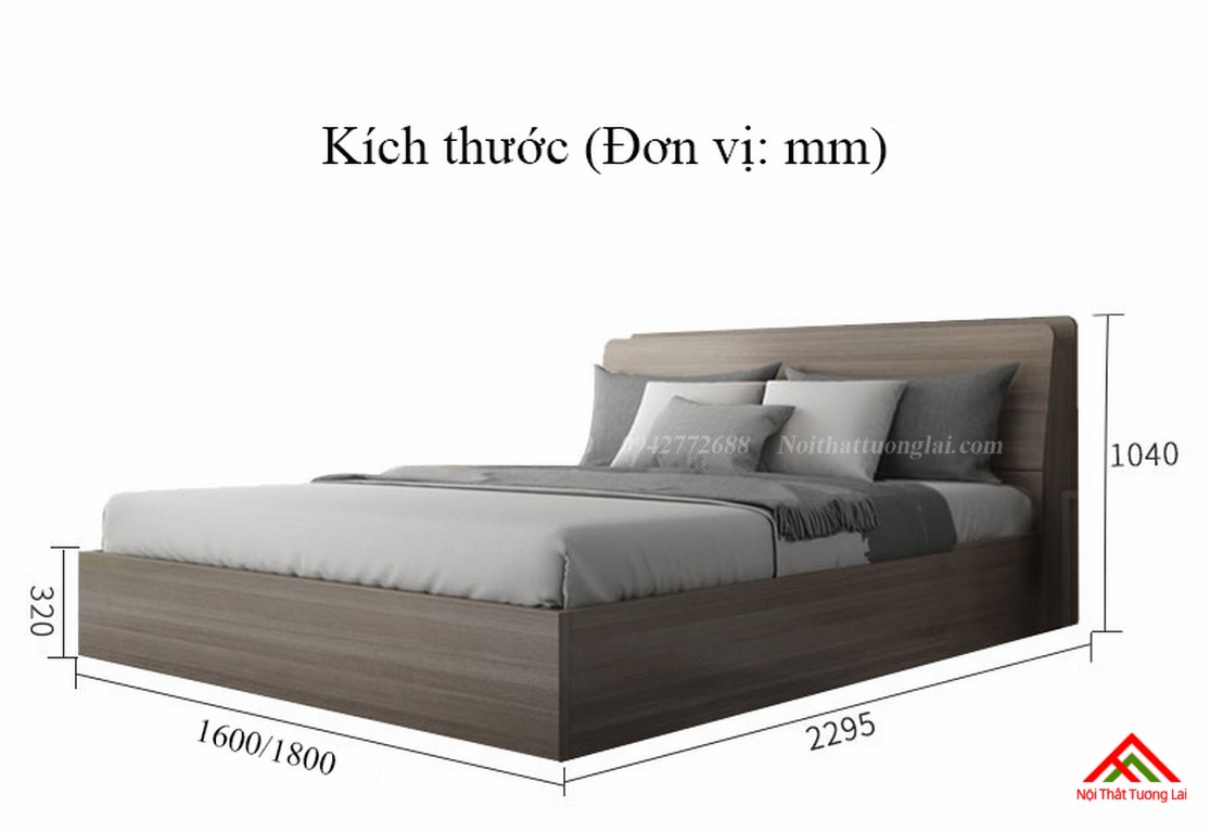Giường ngủ hiện đại có hộc chứa đồ rộng GN6819 2