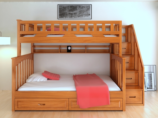www.123nhanh.com: Mẫu giường tầng thông minh cho bé