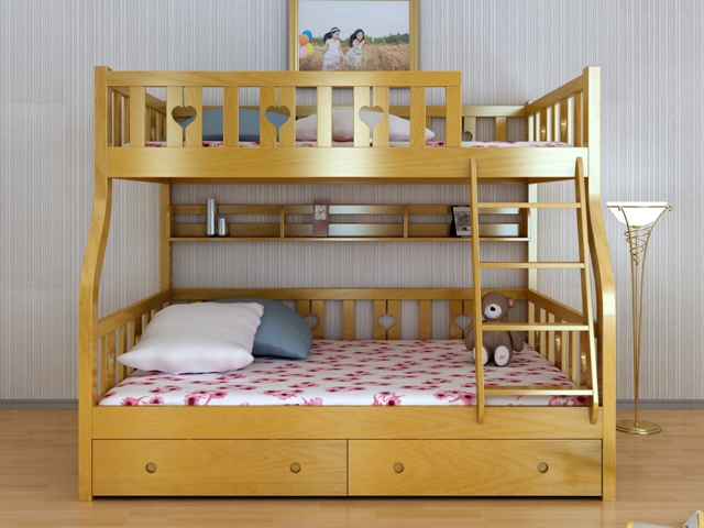 www.123nhanh.com: Giường tầng gỗ tự nhiên đẹp dành cho trẻ em