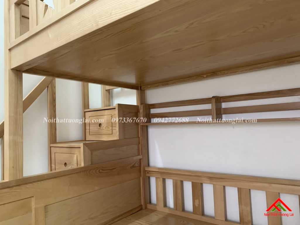 Hình ảnh thực tế giường tầng gỗ tự nhiên GT6820 4