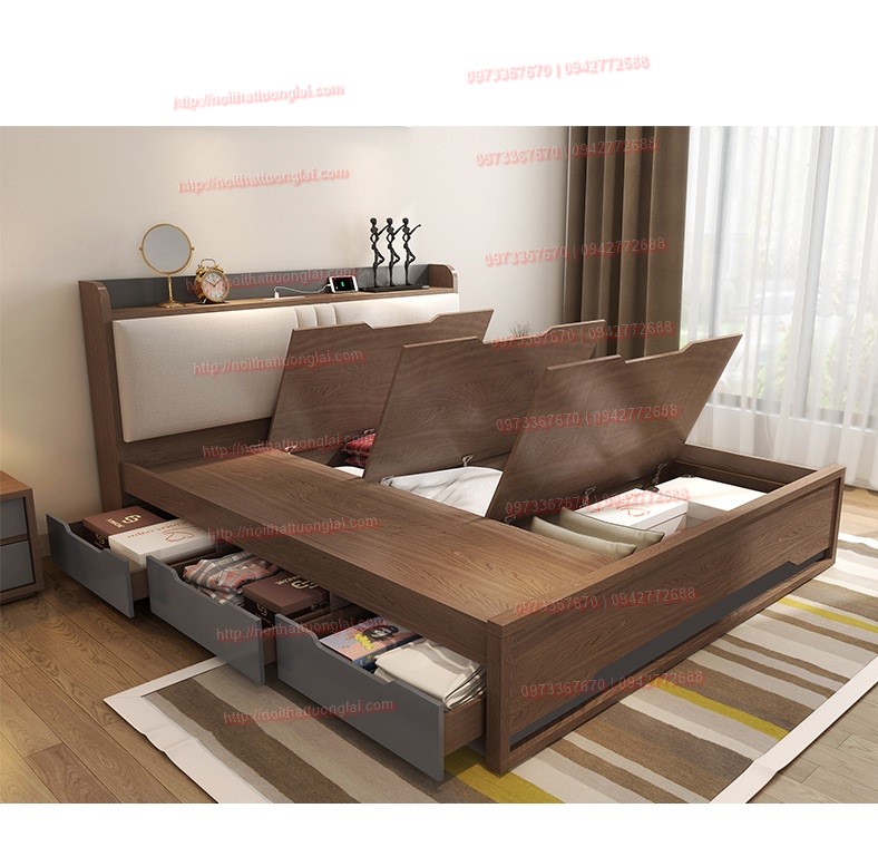 Top 10 mẫu giường gỗ công nghiệp thịnh hành nhất 4