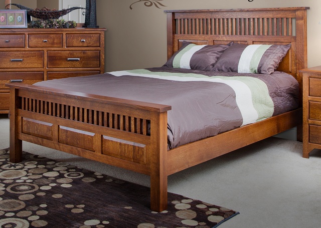 Mẫu giường gỗ công nghiệp đơn giản
