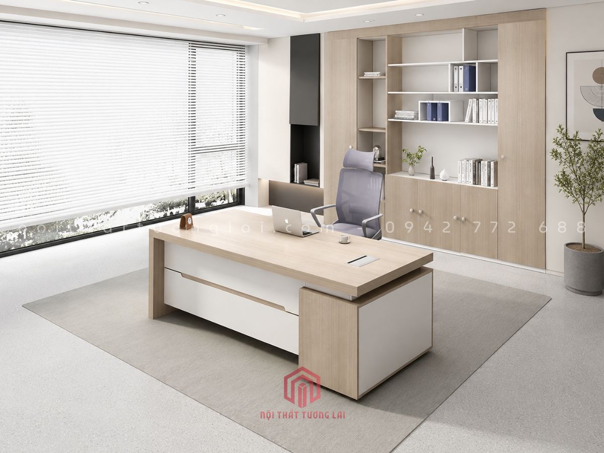 Mẫu bàn giám đốc hiện đại gỗ công nghiệp BGD6810