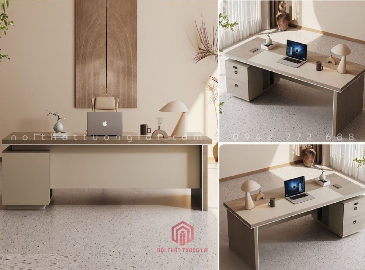 Mẫu bàn giám đốc hiện đại gỗ công nghiệp cao cấp 2026 BGD6811