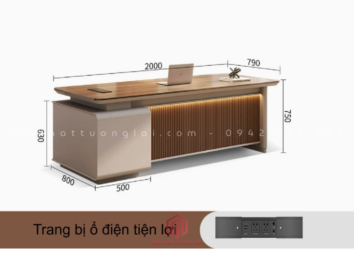 Bàn giám đốc đẹp cao cấp mẫu mới 2026 BGD6812