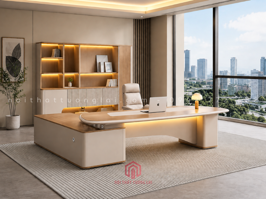 Bàn làm việc giám đốc hiện đại chữ L BGD6815