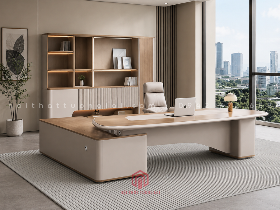 Bàn làm việc giám đốc hiện đại chữ L BGD6815