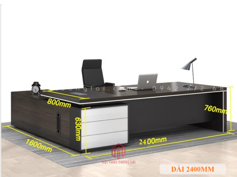 Mẫu bàn giám đốc giá rẻ đẹp đơn giản BGD6825