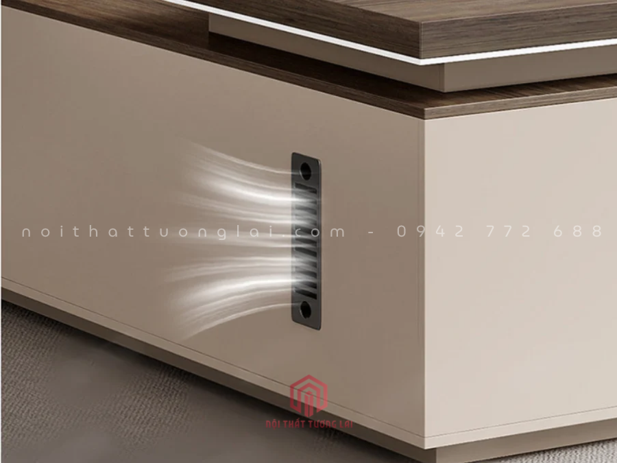 Bàn làm việc giám đốc chữ L thiết kế hiện đại BGD6828