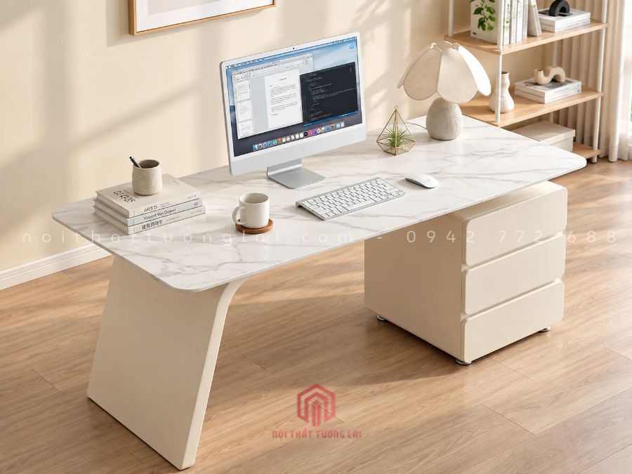 Mẫu bàn giám đốc nữ đẹp, trang nhã, sang trọng BGD6829