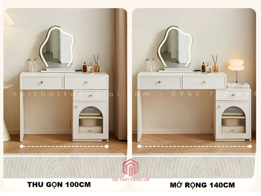 Bàn trang điểm đơn giản hiện đại kèm gương BP6823