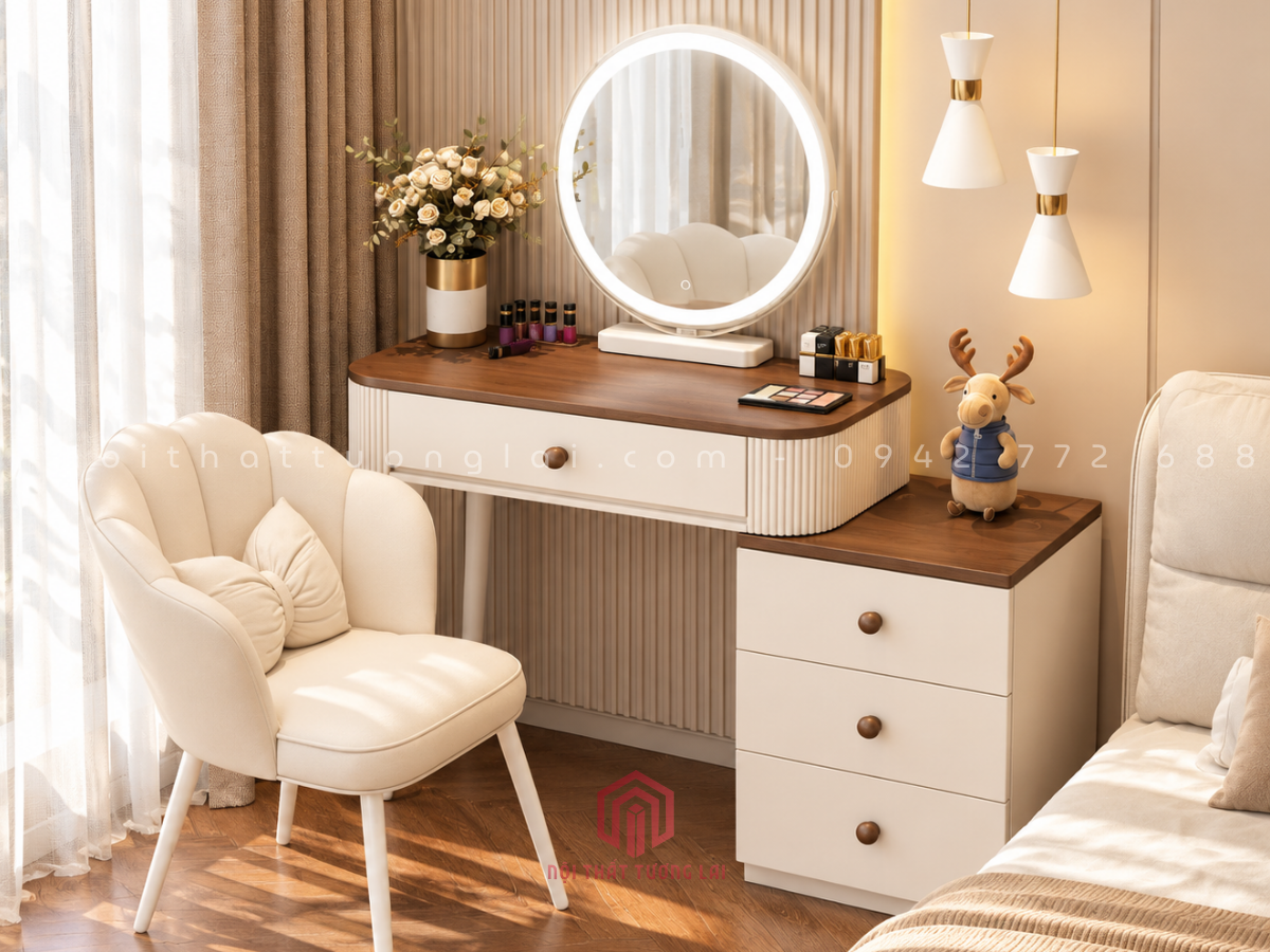 Bàn Trang Điểm Gỗ, Bàn Phấn Đẹp Mẫu Mới 2026 BP6832