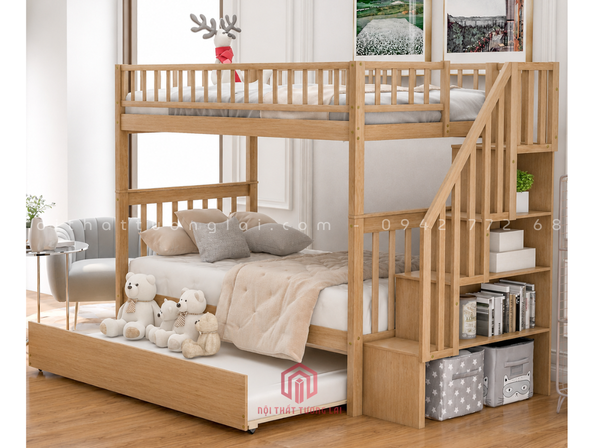 Giường 3 Tầng Trẻ Em Cho Bé Trai, Bé Gái GT6872
