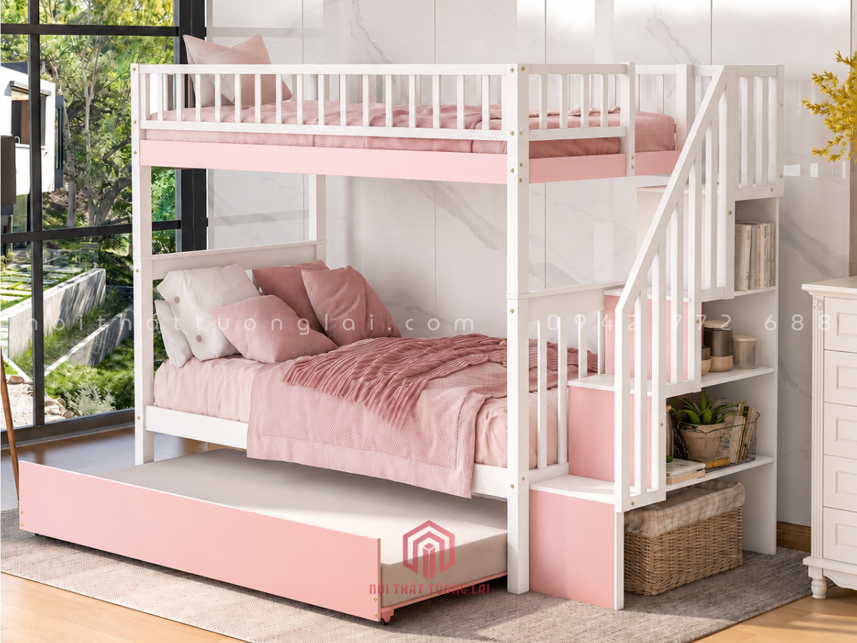 Giường 3 Tầng Trẻ Em Cho Bé Trai, Bé Gái GT6872