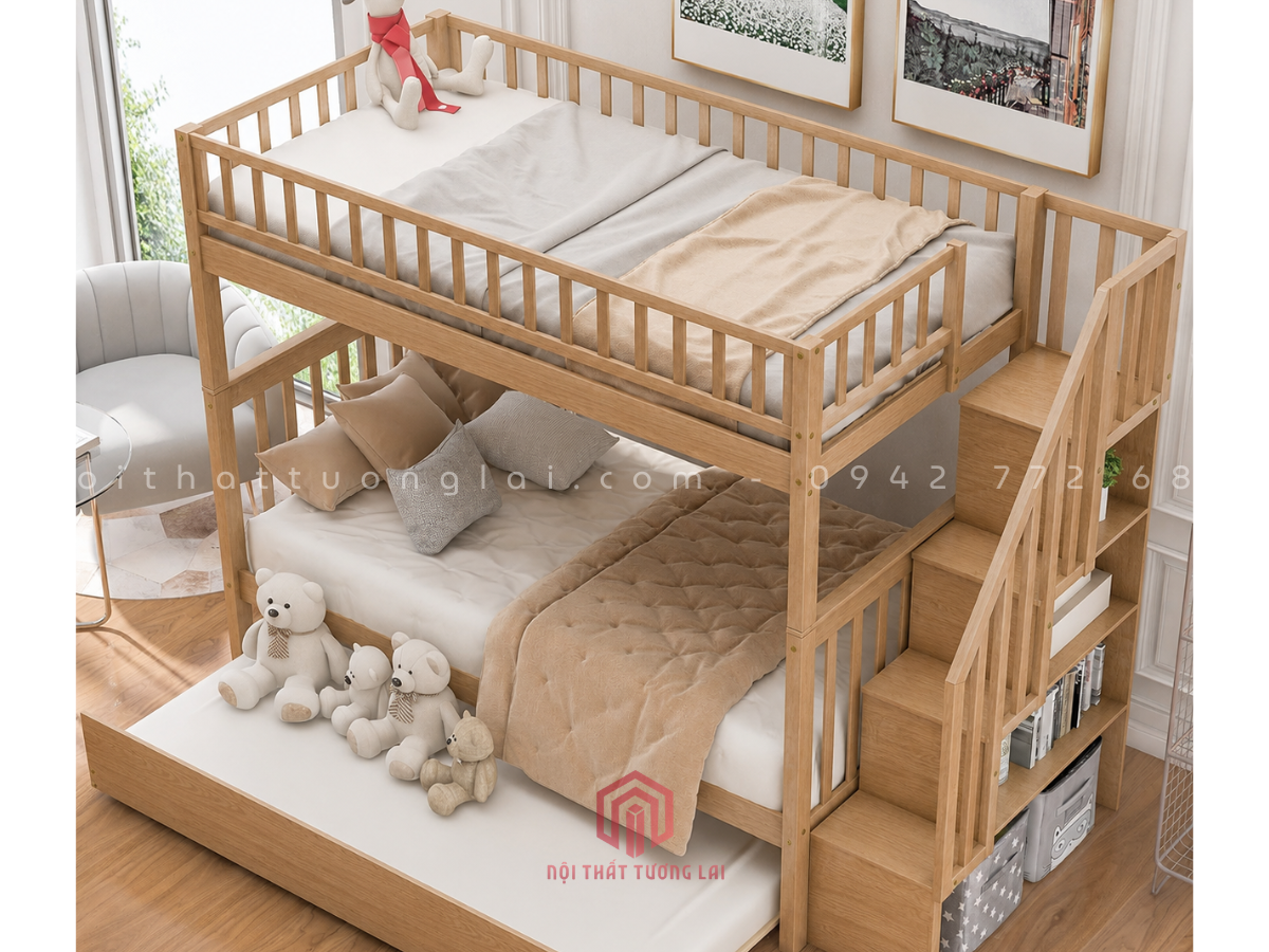 Giường 3 Tầng Trẻ Em Cho Bé Trai, Bé Gái GT6872
