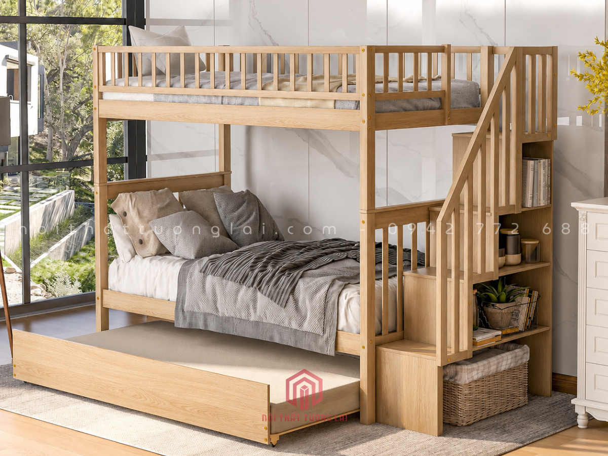 Giường 3 Tầng Trẻ Em Cho Bé Trai, Bé Gái GT6872