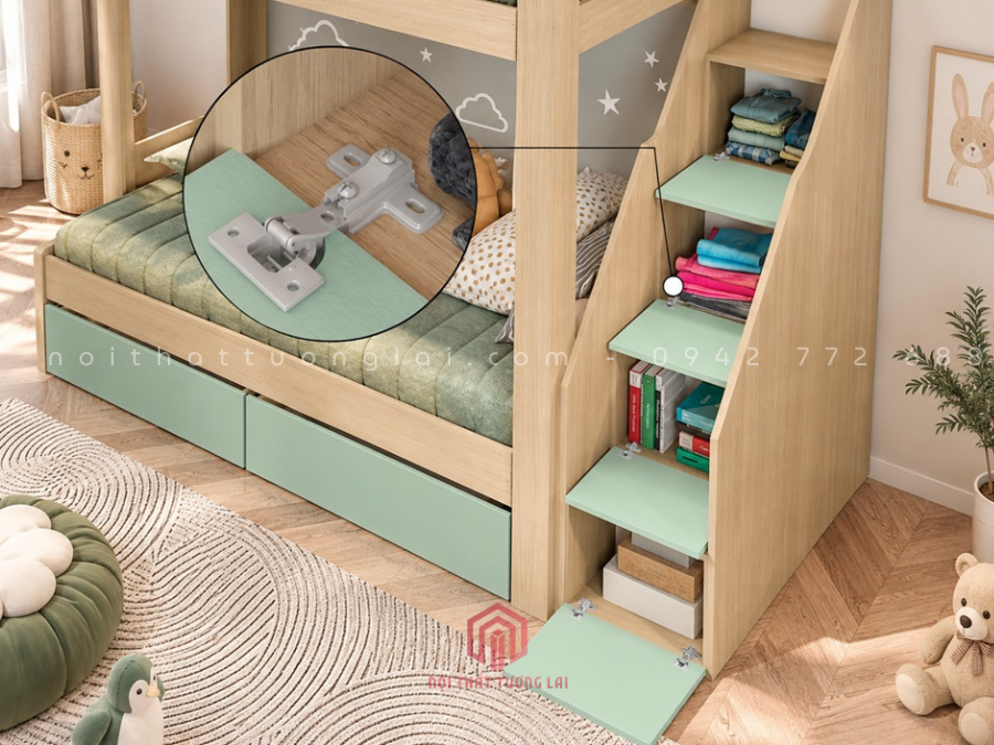 giường 2 tầng cho bé trai và gái GT6877 tại Hà Nội