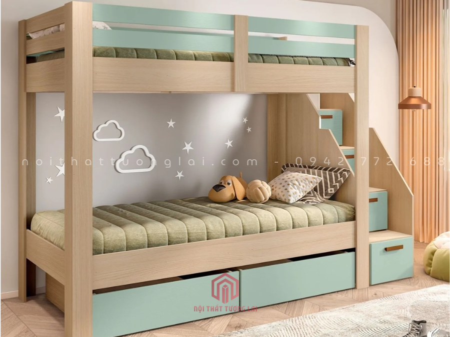 giường 2 tầng cho bé trai và gái GT6877 tại Hà Nội