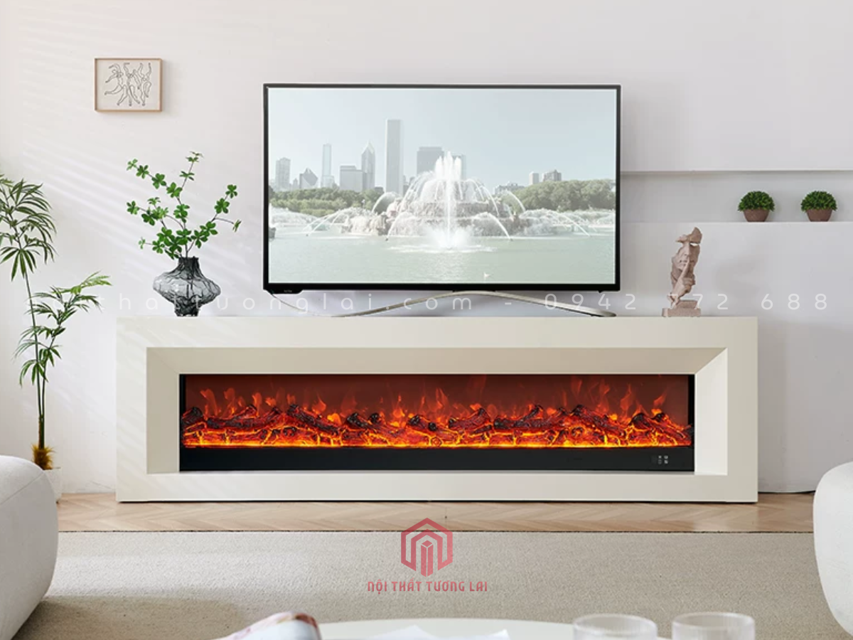 Lò Sưởi 3D Trang Trí Kệ Tivi Kích Thước 120cm LS3D6805