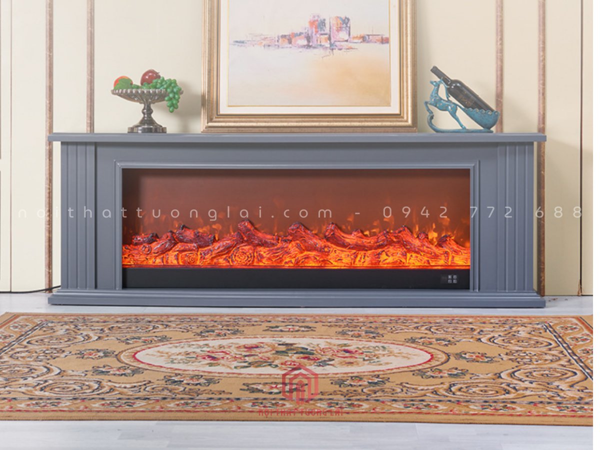 Lò Sưởi 3D Trang Trí Kệ Tivi Kích Thước 120cm LS3D6805