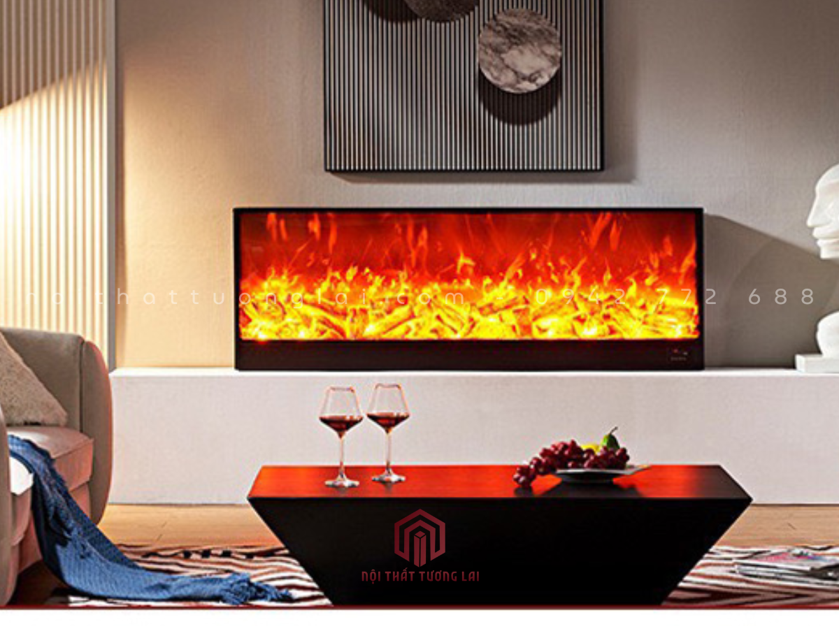 Lò Sưởi 3D Trang Trí Kệ Tivi Kích Thước 120cm LS3D6805