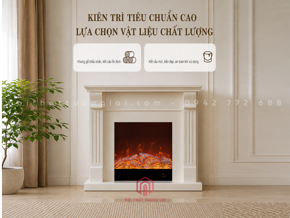 Lò Sưởi Trang Trí Kiểu Pháp Hiện Đại LSH6804