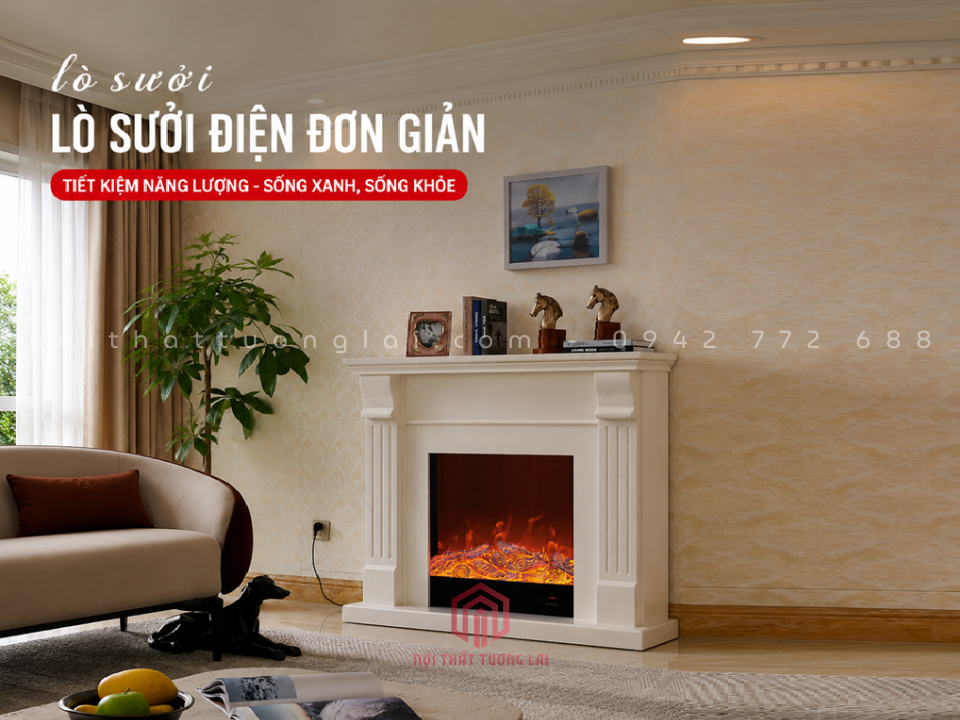 Lò Sưởi Trang Trí Kiểu Pháp Hiện Đại LSH6804
