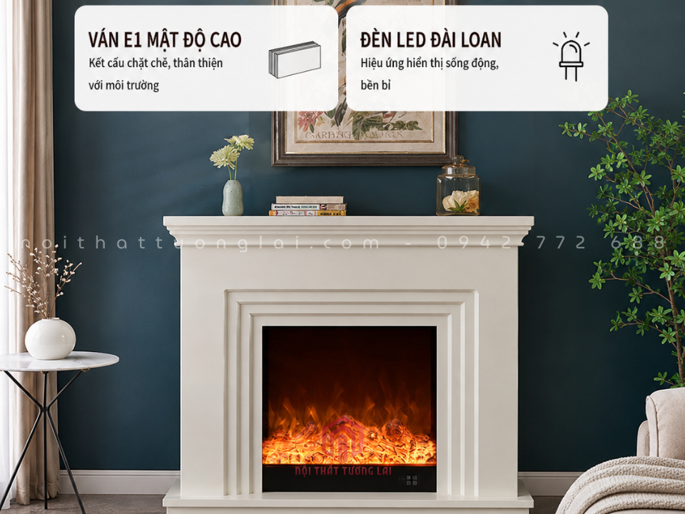 Lò Sưởi Trang Trí Hiện Đại Đơn Giản Giả Đá LSH6805