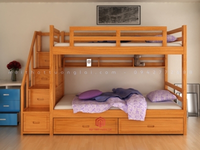 Giường tầng gỗ cao cấp GT6802