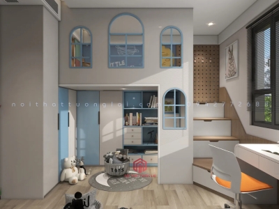 Thiết kế nội thất phòng ngủ bé trai đẹp TK680