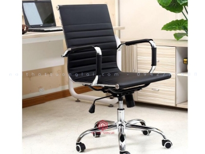 Ghế xoay văn phòng liền da lưng thấp 3007