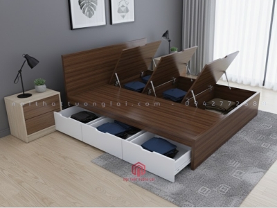 Giường ngủ hiện đại đẹp có ngăn kéo GN6803