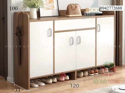 Tủ giày cánh mở thiết kế hiện đại TG6833