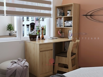 Bàn học sinh liền giá sách cho bé BH6816