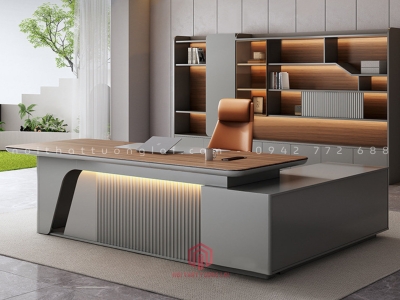 Bàn giám đốc chữ L đơn giản hiện đại mẫu mới 20206 BGD6813
