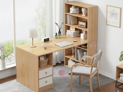 Bàn góc học sinh chất liệu gỗ đẹp BR6807