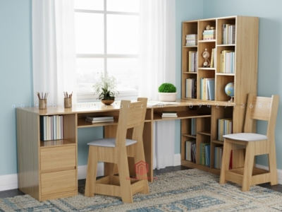 Bàn học góc cho 2 bé BH6814