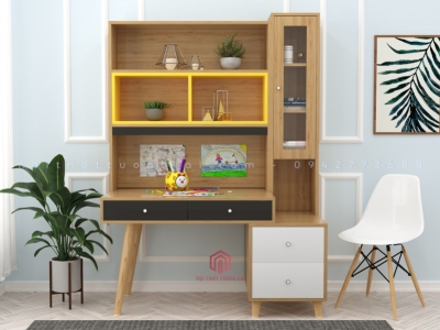Bàn học đẹp có giá sách BH6835