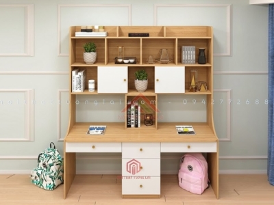 Bàn học đôi cho 2 bé trai và bé gái BH6823