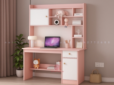 Bàn học đơn - bàn làm việc liền giá sách BH6859