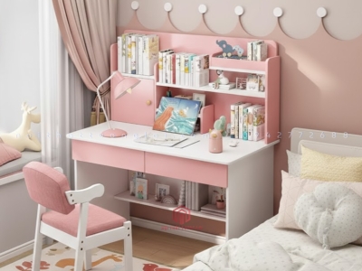 Bàn học đơn kèm giá sách thiết kế nhỏ gọn BH6867