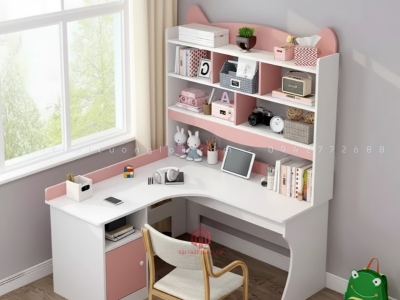 Bàn học góc chữ L đẹp cho bé BH6849