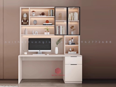 Bàn học sinh cấp 2 đẹp Hà Nội có đèn led BH6807