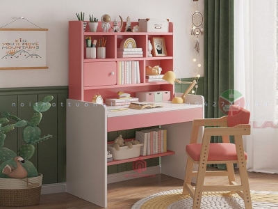 Bàn học sinh đơn BH6852 chất liệu gỗ cốt xanh phủ melamin bền đẹp