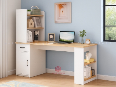 Bàn học sinh  góc có hộc tủ và ngăn kéo giá rẻ BR6804