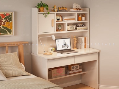 Bàn học sinh kèm giá sách thiết kế nhỏ gọn BH6865