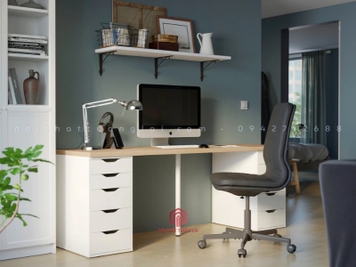Bàn ikea 2m nhiều mầu sắc, Trắng, Đen, Vân OAK, Vân Walnut